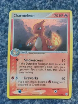 POKEMON TCG CHARMELEON SECRET RARE EX TEAM ROCKET RETURNS 110/109 2004 EXCELLENT - Image 1