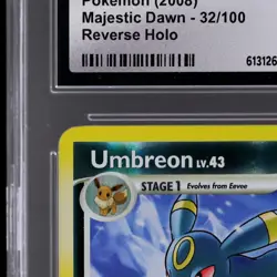 2008 Pokemon Diamond And Pearl Majestic Dawn Umbreon #32 CGC 8 Reverse Holo - Image 4