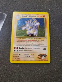 Gym Heroes Brock's Rhydon HOLO 2/132 MP 2000 Pokemon Card! WotC Rare - Image 1