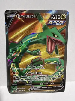 Pokemon Rayquaza V (Full Art) Holo Ultra Rare SWSH07: Evolving Skies 193/203 NM - Image 1