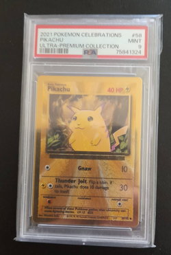 Pokemon 2021 Celebrations UPC Metal Pikachu Promo PSA 9 - Image 1