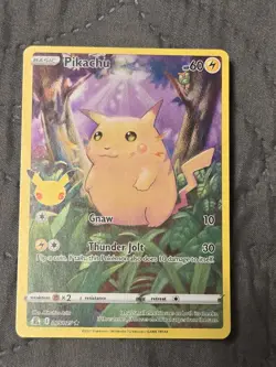 Pikachu 5/25, LP Full Art Holo, Pokemon Celebrations 25th Anniversary TCG Card - Image 1