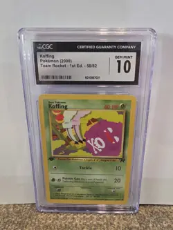Koffing Pokemon TCG Team Rocket 1st Edition CGC 10 58/82 Common Regular English - Image 1