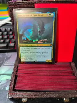 Reap The Tides MTG Magic The Gathering Sleeved Aesi Commander deck with deck box - Image 1