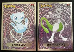 MEW X MEWTWO LOT - POKEMON SHINY INFINITY SILVER HOLO - Image 1