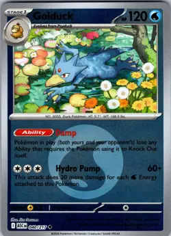 Golduck (Energy Symbol Pattern) 040/217 Ascended Heroes Pokemon Reverse Holo NM - Image 1