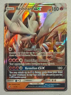 Pokemon TCG Reshiram GX Holo Ultra Rare 11/70 Dragon Majesty English NM - Image 1