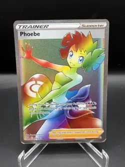 Phoebe 175/163 Battle Styles Rainbow Secret Rare Full Art Holo Pokemon Card MP - Image 1