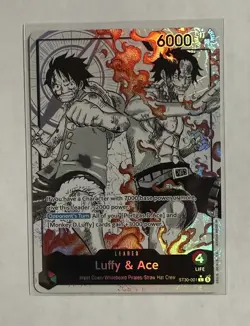 ST30-001 Luffy & Ace Alt Art Leader (Parallel) English One Piece TCG - Image 1