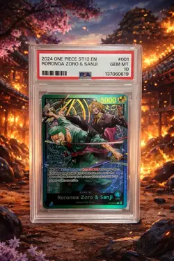 ONE PIECE ST12 - 001 EN ZORO & SANJI - Leader Alt Art - PSA 10 - Image 1