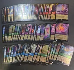 Disney Lorcana Fabled Lot Cold Foil Uncommon+Rare+Super Rare Set Of 362 Cards - Image 1