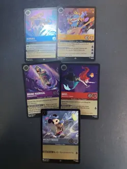 Disney Lorcana Fabled Lot Cold Foil Uncommon+Rare+Super Rare Set Of 362 Cards - Image 2