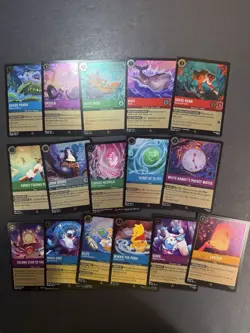 Disney Lorcana Fabled Lot Cold Foil Uncommon+Rare+Super Rare Set Of 362 Cards - Image 3