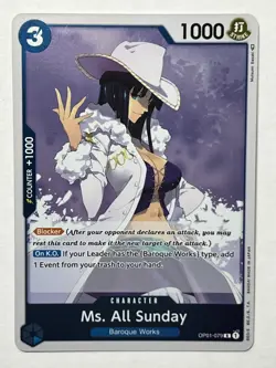 Ms. All Sunday OP01-079 Romance Dawn Pre Errata/1st Edition Foil One Piece Card - Image 2