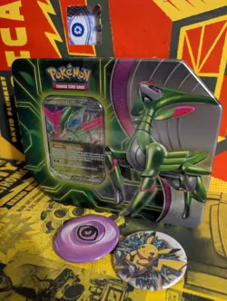 Pokemon Trading Card Game Paradox Clash Iron Leaves ex tin Sealed - Image 1