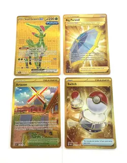 [4 Card Lot] Pokemon TCG Gold Rare Bundle - Image 1