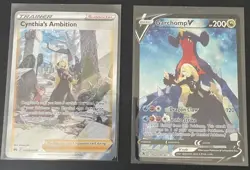 2-Card Lot Cynthia's Ambition GG60 Crown Zenith Garchomp V TG23 Astral Radiance - Image 1