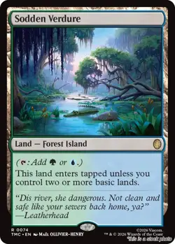 MTG Sodden Verdure Card #74 Commander: Teenage Mutant Ninja Turtles NM Magic - Image 1