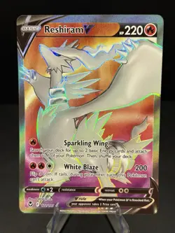 Reshiram V - 172/195 - Pokemon Silver Tempest Sword & Shield Full Art Card NM/LP - Image 1