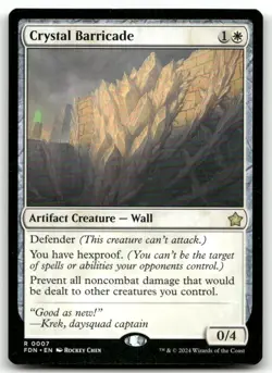 Crystal Barricade #7 (NM) Foundations FDN Magic MTG - Image 1