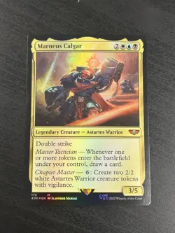 2022 Magic: The Gathering Warhammer 40,000 Commander Marneus Calgar Foil - Image 1