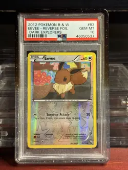 Eevee Reverse Holo 83/108 Dark Explorers Pokemon PSA 10 Gem Mint - Image 1