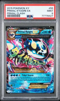 2015 POKEMON XY PRIMAL CLASH PRIMAL KYOGRE EX 55/160 PSA 9 - Image 1