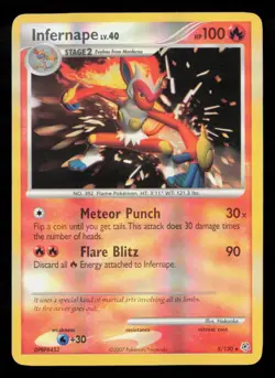 Infernape 5/130 Reverse Holo Rare Diamond & Pearl Pokemon NM - Image 1