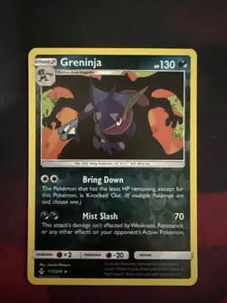 Greninja 117/214 - Unbroken Bonds Reverse Holo Rare Pokemon TCG NM - Image 1