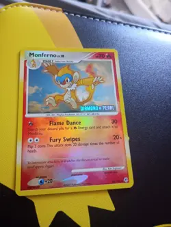 Pokemon TCG Monferno Reverse Holo LV.18 56/130 Diamond Pearl 2007 TCG STAMPED - Image 1
