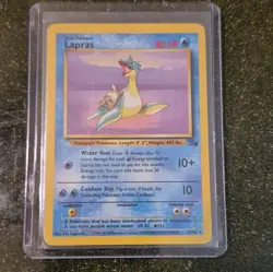 Pokemon TCG Fossil Lapras 25/62 Rare Unlimited Regular 1999 English 80 HP - Image 1
