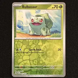 Bulbasaur 001/165 Common Reverse Holo - SV 151 2023 - Pokemon TCG - Near Mint - Image 1