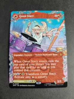 Gwen Stacy 0209 (Borderless) Mythic MTG Spider-Man - Image 1