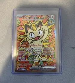 Meowth ex 121/088 Perfect Order Secret Art Rare Full Art Holo - English Pokemon - Image 1