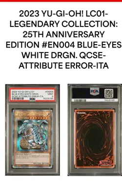 YuGiOh Blue Eyes White Dragon LC01 PSA 9 Mint - Image 1