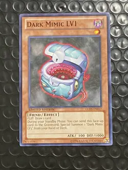 YuGiOh! Dark Mimic LV1 GLD5-EN017 Common Limited Edition Near Mint Huanted Mine - Image 1