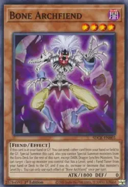 Yugioh! LP Bone Archfiend - SDCK-EN003 - Common - 1st Edition Lightly Played, En - Image 1