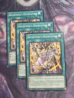 Yugioh! 3x Archfiend's Usurpation BLZD-EN067 Common 1st Ed NM - Image 1