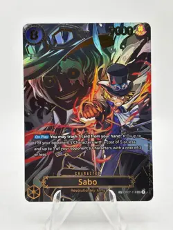 One Piece TCG OP07 - Sabo OP07-118 SEC SP Alternate Art NM - Image 1