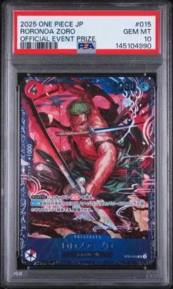 Roronoa Zoro One Piece 2025 Official Event Prize Promo Japanese #015 PSA 10 - Image 1