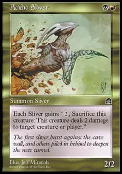 Acidic Sliver - Light Play MTG Stronghold - Image 1