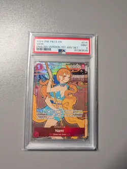 One Piece Card Game Nami OP01-016 1st Anniversary Set English PSA 9 - Image 3