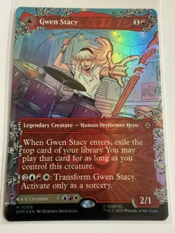 MTG Gwen Stacy (0209) Foil (Borderless) Marvel's Spider-Man NM SPM - Image 1
