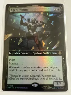 MTG Agen Venom 0255 Foil (Extended Art) Marvel's Spider-man NM SPM - Image 1