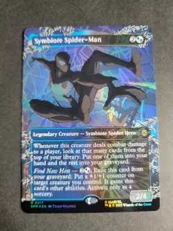Symbiote Spider-Man (Borderless Foil) Rare MTG Spider-Man - Image 1