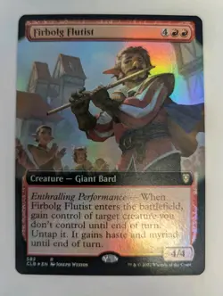 Firbolg Flutist (Extended Art) Commander Legends: Baldur's Gate Foil - MTG RARE - Image 1
