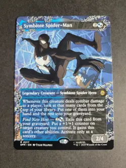 Symbiote Spider-Man (Borderless) Rare MTG Spider-Man - Image 1