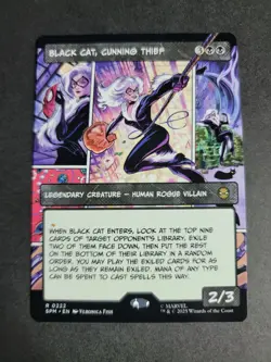 Black Cat, Cunning Thief (Borderless) Rare MTG Spider-Man - Image 1