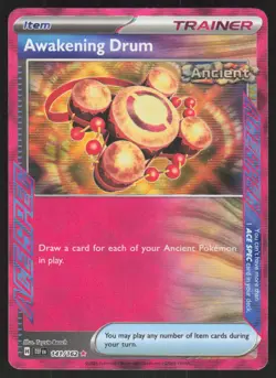 Pokemon TCG SV05: Temporal Forces #141/162 Awakening Drum NM - Image 1