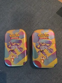 (2) Pokemon TCG 151 Machamp and Cubone Tins (NO PACKS) - Image 1
